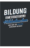 Bildung ist wichtiger als Höhlentauchen: tolles Notizbuch liniert - 100 Seiten