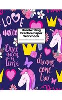 Handwriting Practice Paper Workbook