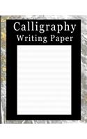 Calligraphy Writing Paper: Marble Gold (2) - 50 Page - Blank Calligraphy Writing Guide Paper Notebook - For Letter Practice [Classic]