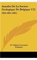 Annales De La Societe Geologique De Belgique V22