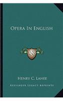 Opera in English