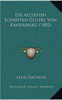 Aeltesten Schriften Geilers Von Kaysersberg (1882)