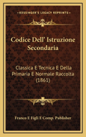 Codice Dell' Istruzione Secondaria: Classica E Tecnica E Della Primaria E Normale Raccolta (1861)