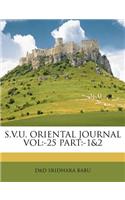 S.V.U. Oriental Journal Vol