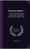 Historical Address ...