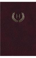 Monogram "H" Notebook: 150 page Journal Diary Notebook