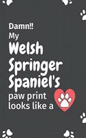 Damn!! my Welsh Springer Spaniel's paw print looks like a