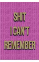 Shit I Can't Remember