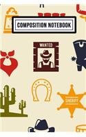 Rodeo Wide Ruled Composition Notebook