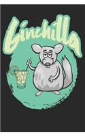 Ginchilla Notizbuch: kariert, 120 Seiten in weiß, Format 6x9 Zoll (ca. DIN A5, 15x23cm), mattes Softcover
