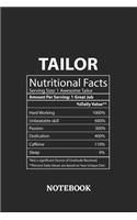 Nutritional Facts Tailor Awesome Notebook: 6x9 inches - 110 blank numbered pages - Greatest Passionate working Job Journal - Gift, Present Idea