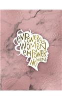 Empowered Women Empower Women: Marble & Gold Bullet Composition Book - 150-Page 1/4 Inch Dot Grid Journal Notebook - 8.5 X 11 Large Softcover(Stylish Composition Book)
