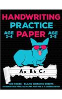 Handwriting Practice Paper: Corgi Dog Handwriting Workbook For Pre K, Kindergarten and Kids (Age 2-4, 3-5) - Handwriting Printing Workbook - Lined Paper Handwriting Practice - 