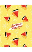 Summer Time: Watermelon Cute Fruit Journal Book Ruled Lined Page Paper For Kids Teen Girl Women Lady Great For Writing Activity Diary Notepad Planner Studen Scho(27 Watermelon Notebook)