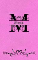Split Letter Personalized Name Journal - Maria