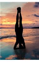 Yoga Handstand on the Beach Zen Journal
