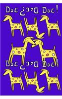 Bullet Journal Notebook for Dog Lovers, Yellow Dogs in a Row 4: 162 Numbered Pages with 150 Dot Grid Pages, 6 Index Pages and 2 Key Pages for Journaling, Writing, Planning and Doodling, for Women, Men, Kids, Easy