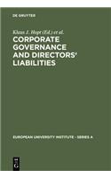 Corporate Governance and Directors' Liabilities: Legal, Economic and Sociological Analyses on Corporate Social Responsibility