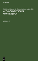 Althochdeutsches Wörterbuch. Lieferung 4/5