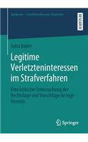 Legitime Verletzteninteressen Im Strafverfahren