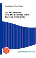 List of Characters from the Sopranos in the Soprano Crime Family