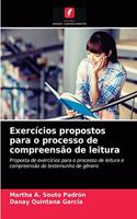 Exercícios propostos para o processo de compreensão de leitura