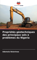 Propriétés géotechniques des principaux sols à problèmes du Nigeria