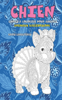 Livres à colorier pour adultes - Gros caractères - Animaux Kaléidoscope - Chien