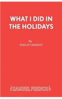 What I Did in the Holidays