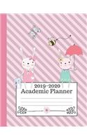 2019-2020 Academic Planner: Kawaii Rabbit Bunny Planner 53 page weekly planner September 2019 - August 2020