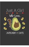 Just A Girl That Loves Avocado And Cats Journal
