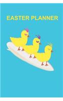 Easter Planner Cute Yellow Chicks on Surfboard