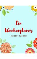 Ein Wochenplaner - Juli 2019 - Juni 2020