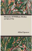 Memoirs of William Hickey (1749-1775)