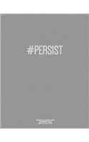 Notebook for Cornell Notes, 120 Numbered Pages, #PERSIST, Grey Cover: For Taking Cornell Notes, Personal Index, 8.5"x11", Hashtag Series, Genius Edition