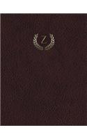 Monogram "Z" Grid Sketchbook: (26 Monogram Maroon 150 Grid-Sketch)