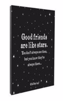 Good Friends Stars Quotable Canvas
