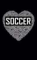 Soccer Heart: 6x9 Ruled Notebook, Journal, Daily Diary, Organizer, Planner