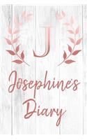 Josephine's Diary: Personalized Diary for Josephine / Journal / Notebook - J Monogram Initial & Name - Great Christmas or Birthday Gift