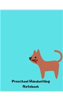 Preschool Handwriting Notebook: Cat Animal Series Primary School Practice Paper