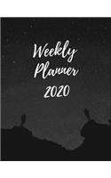 Weekly Planner 2020: A5 6x9 Sign Calendar Organizer calendar weekly Calendar Diary Journal Stars starry sky Night