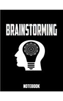 BRAINSTORMING Notebook - Large (8.5 x 11 inches) - 120 Pages- Black Cover