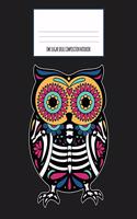 Owl Sugar Skull Composition Notebook
