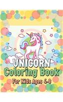 Unicorn Coloring Book for Kids Ages 4-8