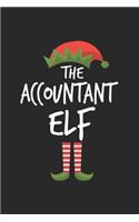 Funny Accountant Elf Christmas Notebook Gift