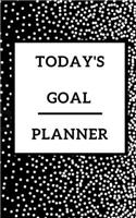 Today's Goal Planner - Planning My Day - Gold Black Strips Cover