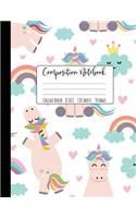 Composition Notebook College Ruled: Unicorn Composition Notebook, Large Unicorn Notebook, School Notebooks, Unicorn Gifts, Cute Composition Notebooks For Girls, College Notebooks, 8.5"