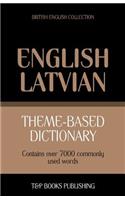 Theme-based dictionary British English-Latvian - 7000 words