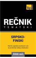 Srpsko-Finski Tematski Recnik - 5000 Korisnih Reci