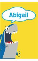 Abigail: Shark Personalized Name Notebook Journal Diary Sketchbook with 120 Lined Pages 6x9